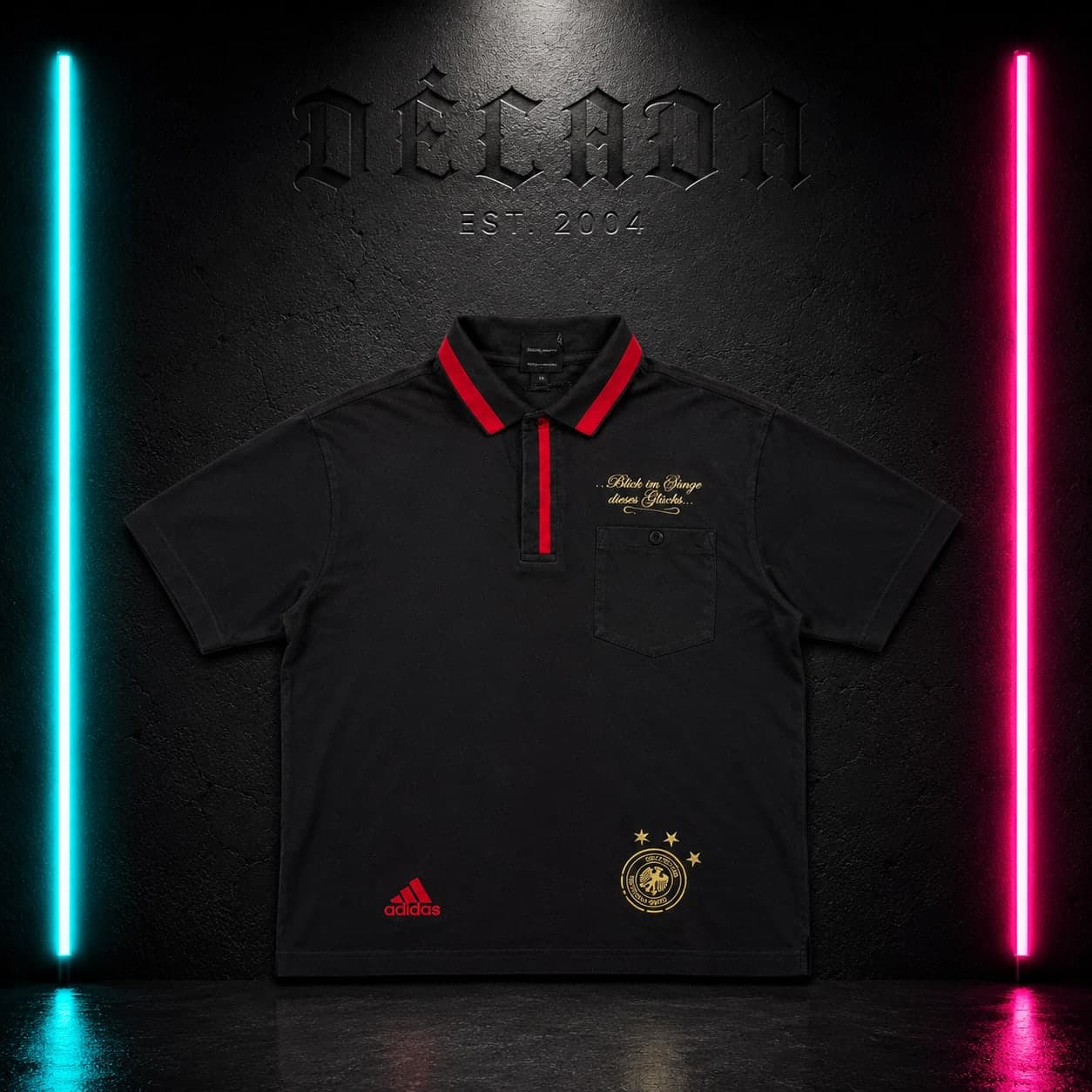 Polo Adidas selección Alemania negro, talla M