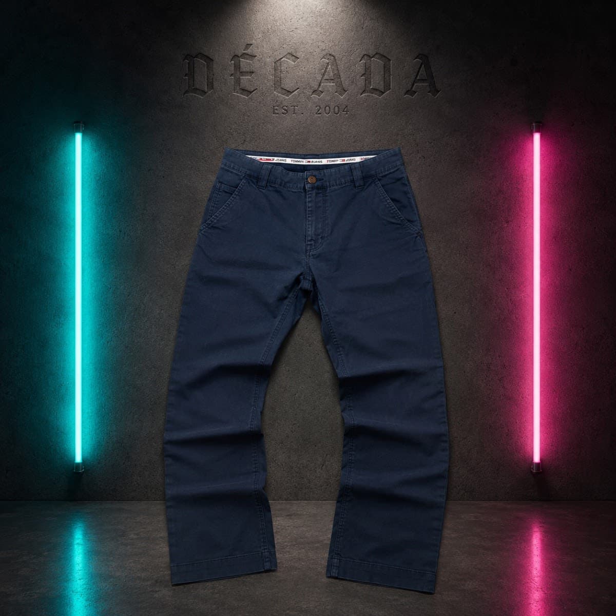 Pantalón chino Tommy Hilfiger azul marino, talla M