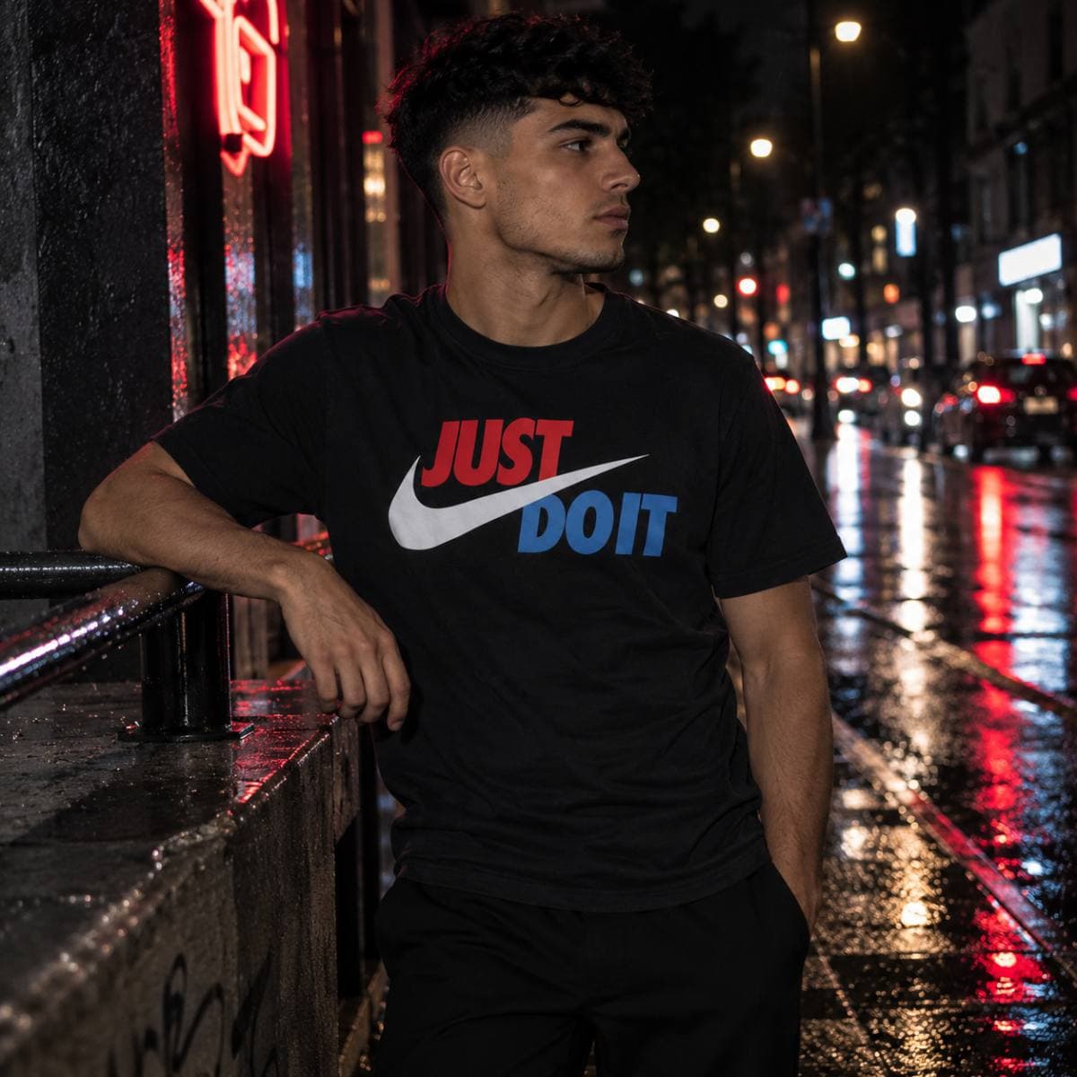 Camiseta Nike Just Do It negra, talla M