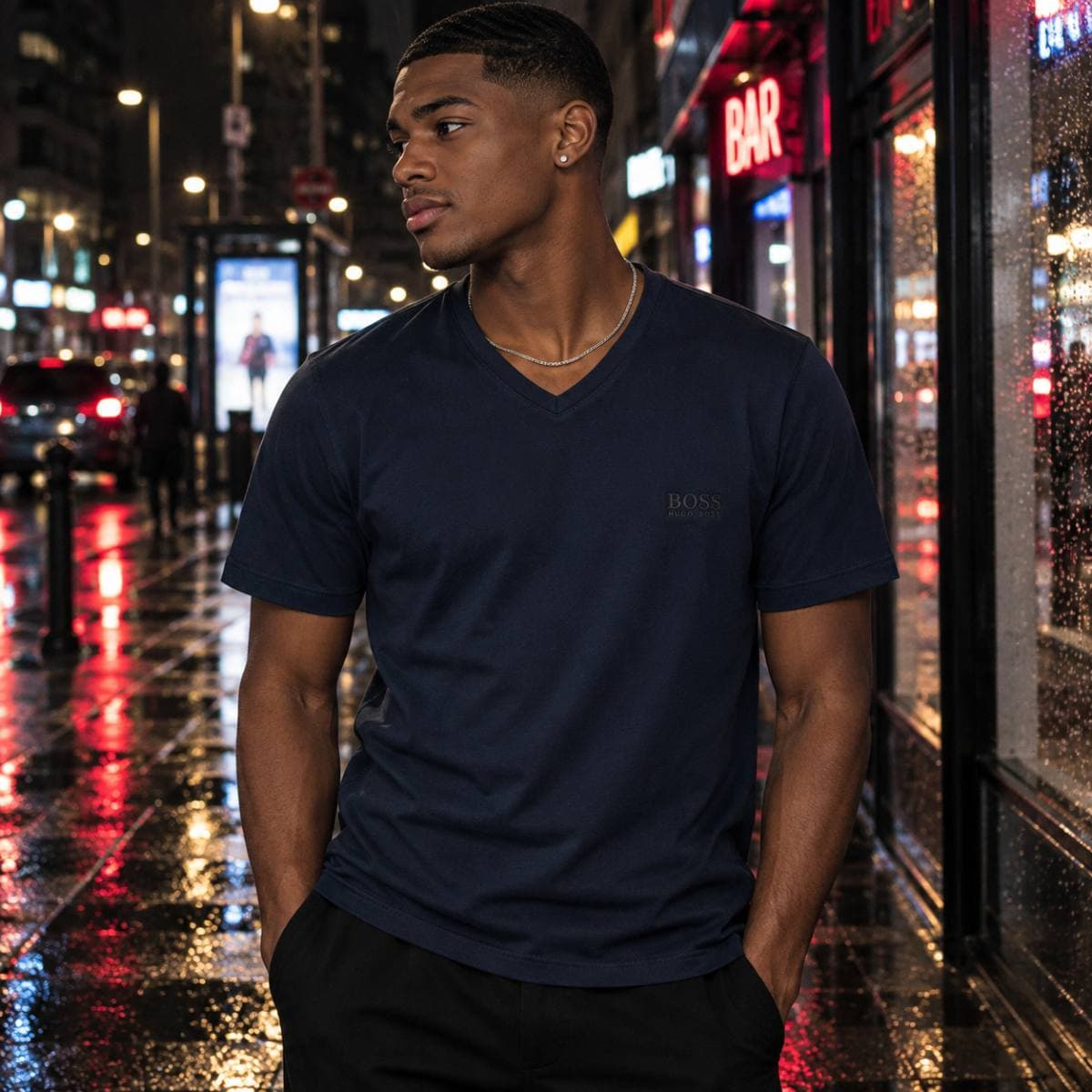Camiseta Hugo Boss azul marino