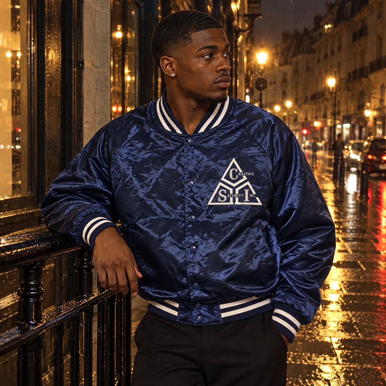 Chaqueta deportiva azul marino USA talla XL