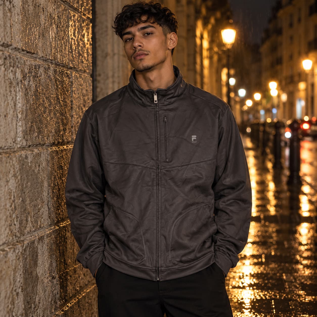 Chaqueta Fila gris oscuro talla XL