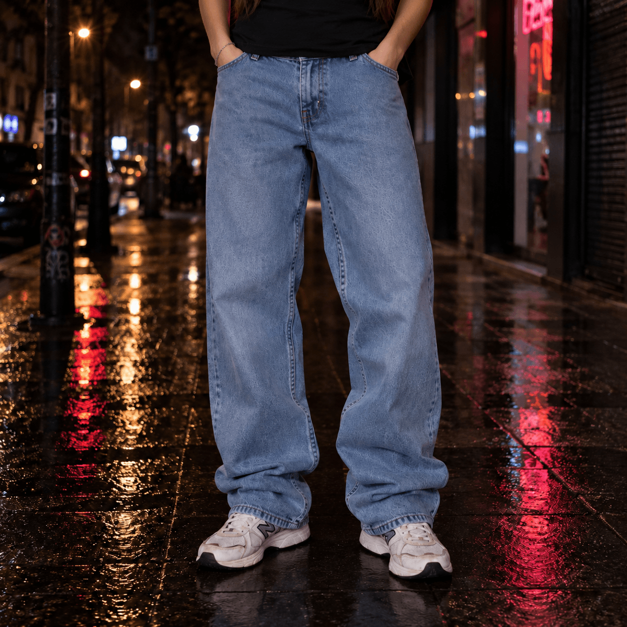 Vaquero J. Galt mom jeans azul claro, talla S (mujer)